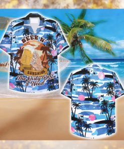 Need Is Beer n’ Sunshine Retro Beach Hawaiian Shirt