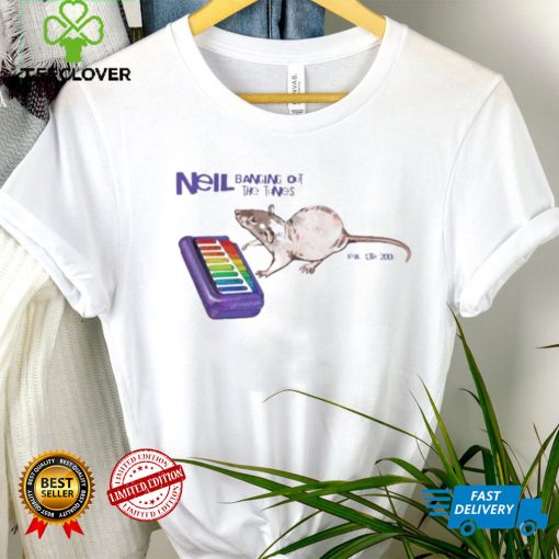Neil banging out the tunes T shirt