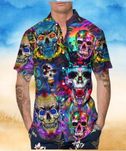 Neon Skull Hawaiian Shirt