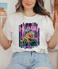 Neon def leppard animal metal concert shirt