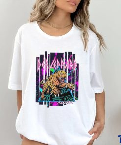 Neon def leppard animal metal concert shirt