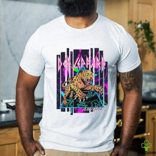 Neon def leppard animal metal concert shirt