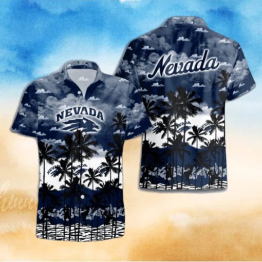 Nevada Wolf Pack Palms Tree Hawaiian Shirt