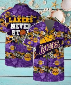 Never Stop Los Angeles Lakers Hawaiian Shirt