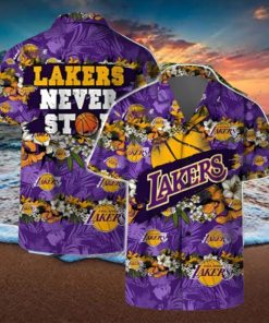 Never Stop Los Angeles Lakers Hawaiian Shirt