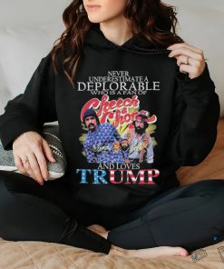 Never Underestimate A Deplorable Who Is A Fan Of Cheech And Chong And Loves Trump Shirt