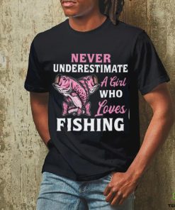 Never Underestimate A Girl Who Loves Fishing Classic T Shirt