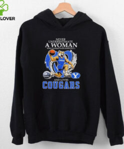 Never Underestimate A Nurse Who Understands Basketball And Loves BYU Cougars Mascot Diamond Heart T shirts