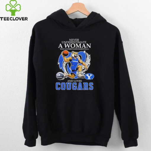 Never Underestimate A Nurse Who Understands Basketball And Loves BYU Cougars Mascot Diamond Heart T shirts