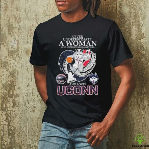 Never Underestimate A Nurse Who Understands Basketball And Loves Uconn Huskies Mascot Diamond Heart T shirts