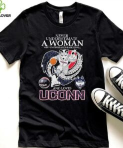 Never Underestimate A Nurse Who Understands Basketball And Loves Uconn Huskies Mascot Diamond Heart T shirts