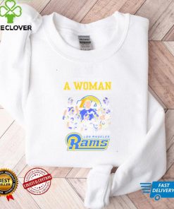 Never Underestimate A Woman And Loves Los Angeles Rams Team Signature Shirt