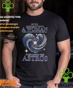 Never Underestimate A Woman Who Loves The Astros Shirt