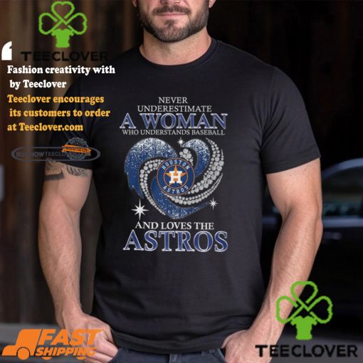 Never Underestimate A Woman Who Loves The Astros Shirt