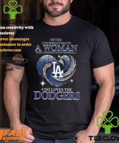 Never Underestimate A Woman Who Loves The Dodgers Shirt