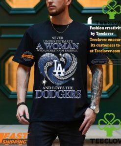 Never Underestimate A Woman Who Loves The Dodgers Shirt
