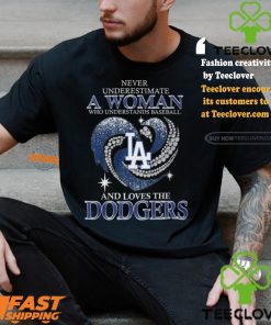 Never Underestimate A Woman Who Loves The Dodgers Shirt