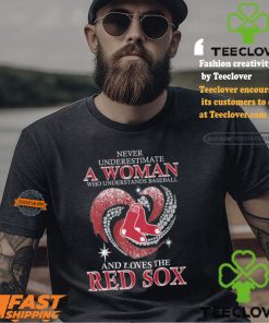 Never Underestimate A Woman Who Loves The Red Sox Shirt