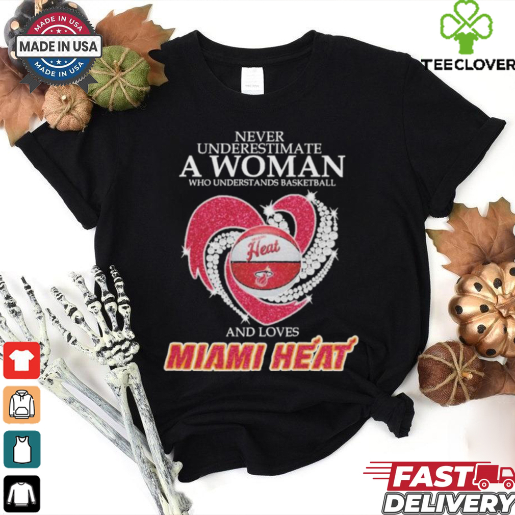 Never Underestimate A Woman Who Understand Basketball And Loves Miami Heat X Heart Diamond Shirt Never Underestimate A Woman Who Understand Basketball And Loves Miami Heat X Heart Diamond Shirt