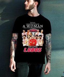 Never Underestimate A Woman Who Understand Basketball And Loves New Mexico Lobos Shirt