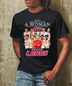 Never Underestimate A Woman Who Understand Basketball And Loves New Mexico Lobos Shirt