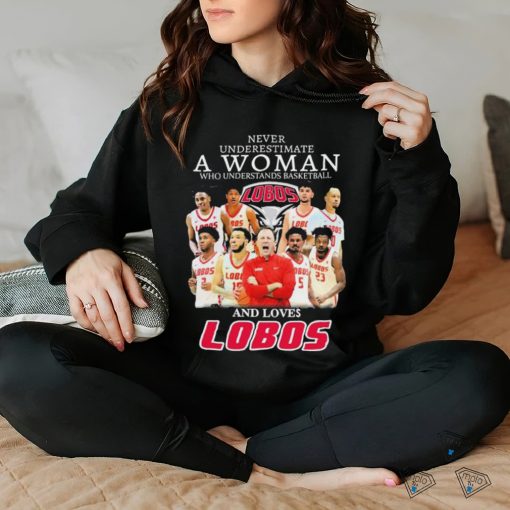 Never Underestimate A Woman Who Understand Basketball And Loves New Mexico Lobos Shirt