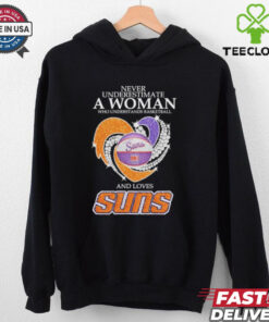 Never Underestimate A Woman Who Understand Basketball And Loves Phoenix Suns X Heart Diamond Shirt