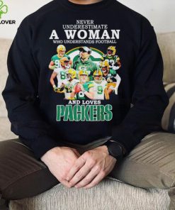 Never Underestimate A Woman Who Understand Football And Loves Packers Signatures Shirt 2 Never Underestimate A Woman Who Understand Football And Loves Packers Signatures Shirt
