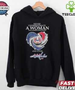 Never Underestimate A Woman Who Understand Hockey And Loves Washington Capitals X Heart Diamond Shirt