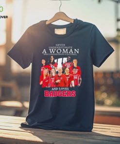 Never Underestimate A Woman Who Understand Volleyball And Loves Wisconsin Badgers 2023 Shirt