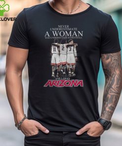 Never Underestimate A Woman Who Understands Basketball And Love Arizona Wildcats Tee Shirt