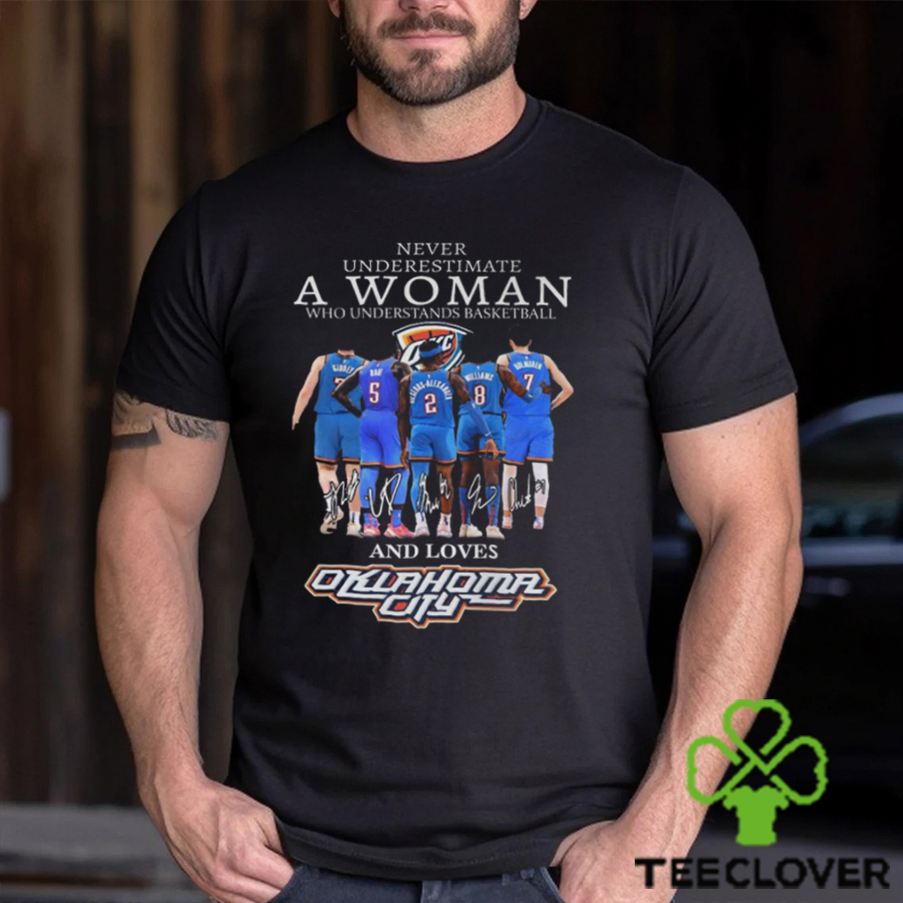 Never Underestimate A Woman Who Understands Basketball And Lover Oklahoma City Thunder T Shirt Never Underestimate A Woman Who Understands Basketball And Lover Oklahoma City Thunder T Shirt