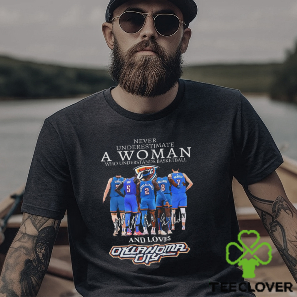 Never Underestimate A Woman Who Understands Basketball And Lover Oklahoma City Thunder T Shirt Never Underestimate A Woman Who Understands Basketball And Lover Oklahoma City Thunder T Shirt