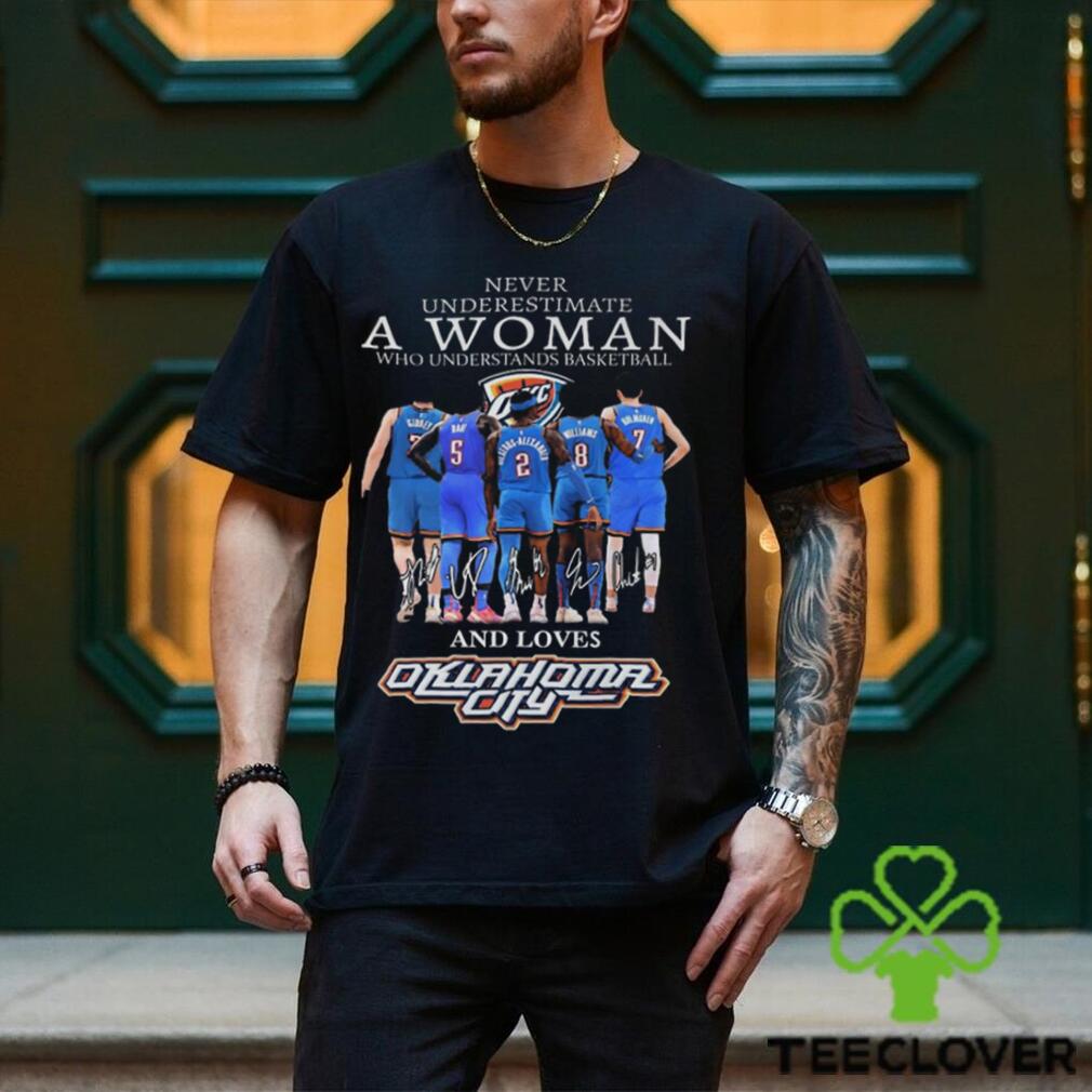 Never Underestimate A Woman Who Understands Basketball And Lover Oklahoma City Thunder T Shirt Never Underestimate A Woman Who Understands Basketball And Lover Oklahoma City Thunder T Shirt