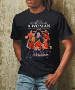 Never Underestimate A Woman Who Understands Basketball And Loves Auburn T Shirt