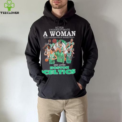 Never Underestimate A Woman Who Understands Basketball And Loves Boston Celtics 2022 Signatures Shirt