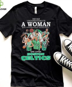 Never Underestimate A Woman Who Understands Basketball And Loves Boston Celtics 2022 Signatures Shirt