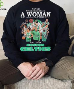 Never Underestimate A Woman Who Understands Basketball And Loves Boston Celtics 2022 Signatures Shirt