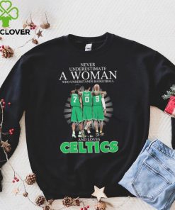 Never Underestimate A Woman Who Understands Basketball And Loves Boston Celtics Brown, Tatum And Derrick White Signatures Shirt