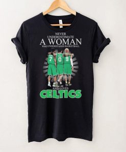 Never Underestimate A Woman Who Understands Basketball And Loves Boston Celtics Brown, Tatum And Derrick White Signatures Shirt