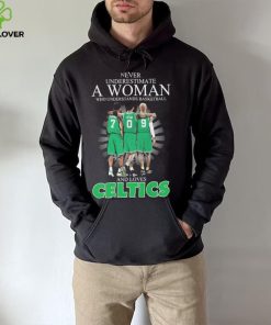 Never Underestimate A Woman Who Understands Basketball And Loves Boston Celtics Brown, Tatum And Derrick White Signatures Shirt