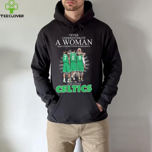 Never Underestimate A Woman Who Understands Basketball And Loves Boston Celtics Brown, Tatum And Derrick White Signatures Shirt