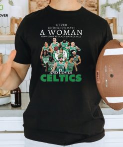 Never Underestimate A Woman Who Understands Basketball And Loves Boston Celtics Shirt