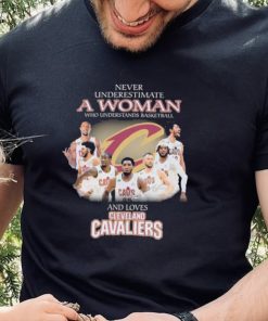 Never Underestimate A Woman Who Understands Basketball And Loves Cleveland Cavaliers Signatures Shirt