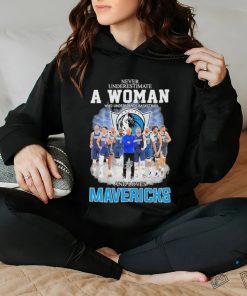 Never Underestimate A Woman Who Understands Basketball And Loves Dallas Mavericks 2024 Western Conference Finals Signatures Shirt