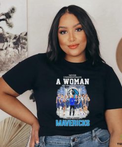 Never Underestimate A Woman Who Understands Basketball And Loves Dallas Mavericks 2024 Western Conference Finals Signatures Shirt