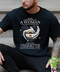 Never Underestimate A Woman Who Understands Basketball And Loves Denver Nuggets T Shirt