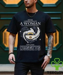 Never Underestimate A Woman Who Understands Basketball And Loves Denver Nuggets T Shirt