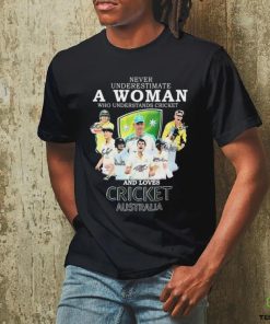 Never Underestimate A Woman Who Understands Cricket And Loves Cricket Australia Signatures Shirt