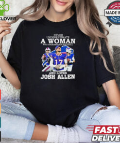 Never Underestimate A Woman Who Understands Football And Love Josh Allen Shirt